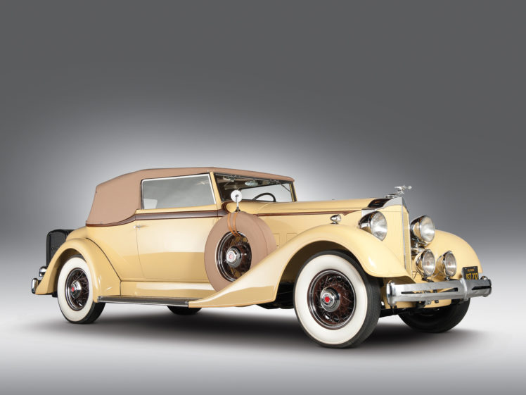 1934, Packard, Eight, Convertible, Victoria, Luxury, Retro HD Wallpaper Desktop Background