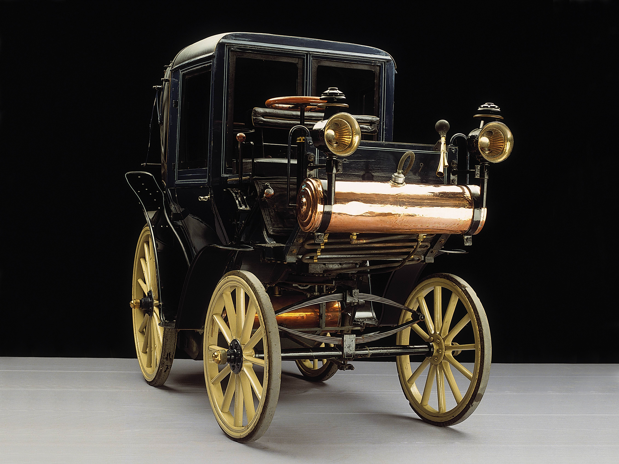 1895, Daimler, Taxicab, Retro Wallpaper