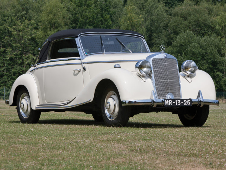 1949, Mercedes, Benz, 170, S, Cabriolet, A, W136iv, Retro, Luxury, Fg HD Wallpaper Desktop Background