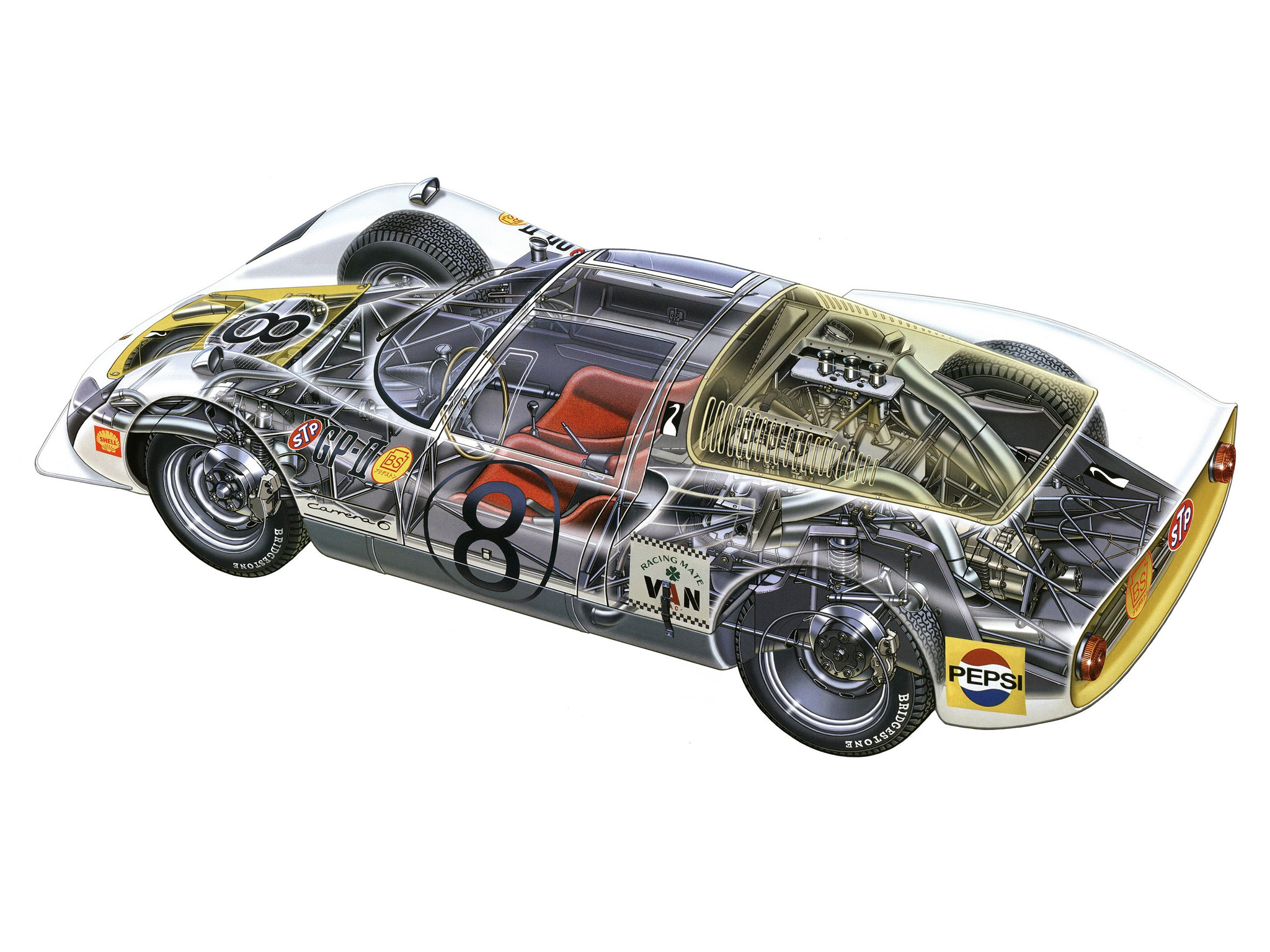 1966, Porsche, 906, Carrera, 6, Kurzheck, Coupe, Race, Racing, Supercar, Supercars, Classic, Engine, Engines, Interior Wallpaper