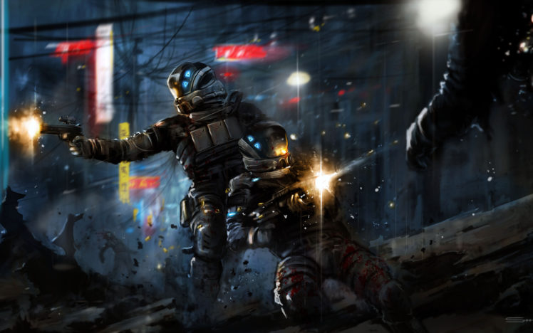 blacklight, Retribution, Game, Warrior, Urban, Battle, Warrior, Sci fi HD Wallpaper Desktop Background