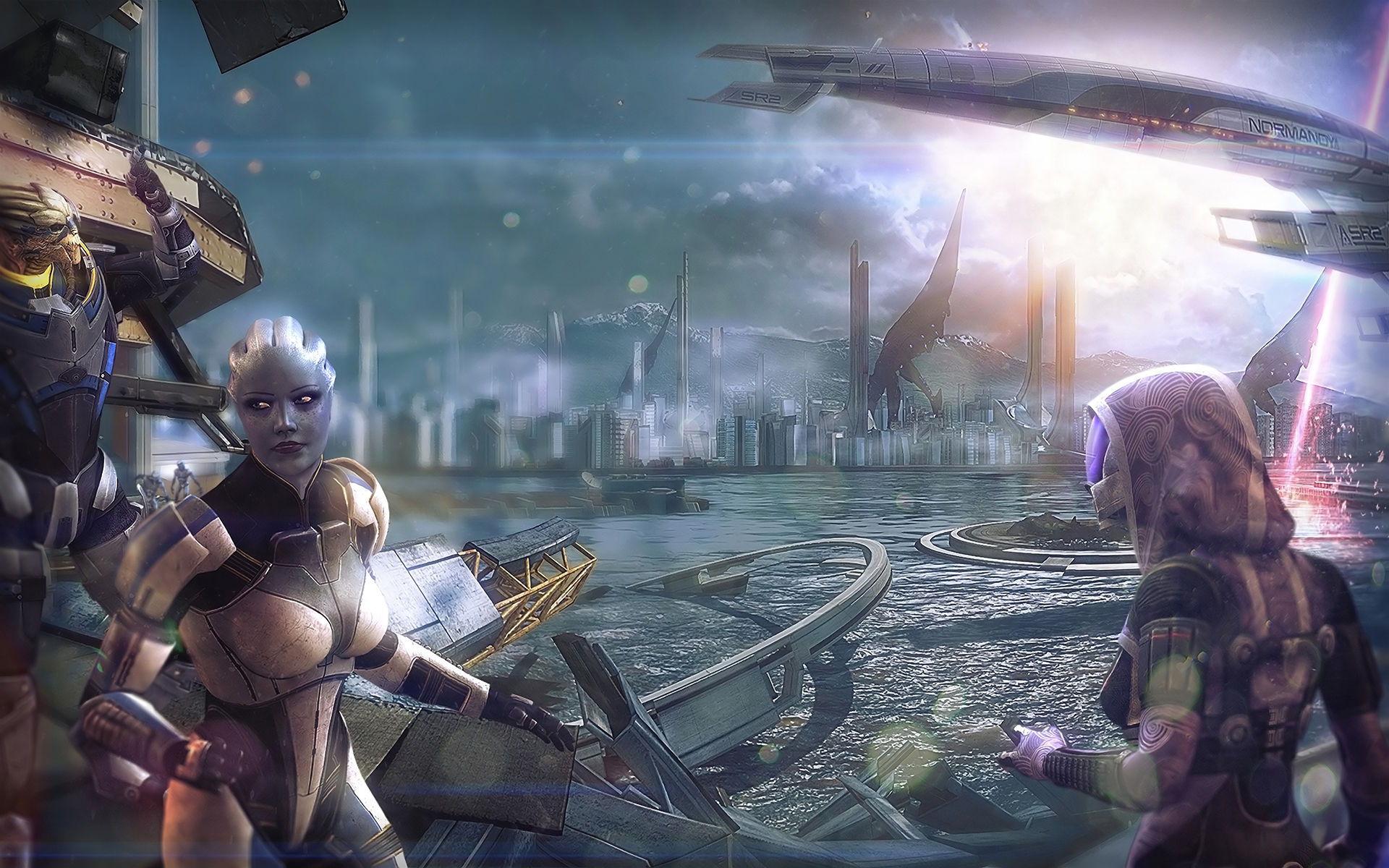 Mass Effect Warrior Aliens Armor Games 3 D Graphics Girls Sci Fi Alien Wallpapers Hd 