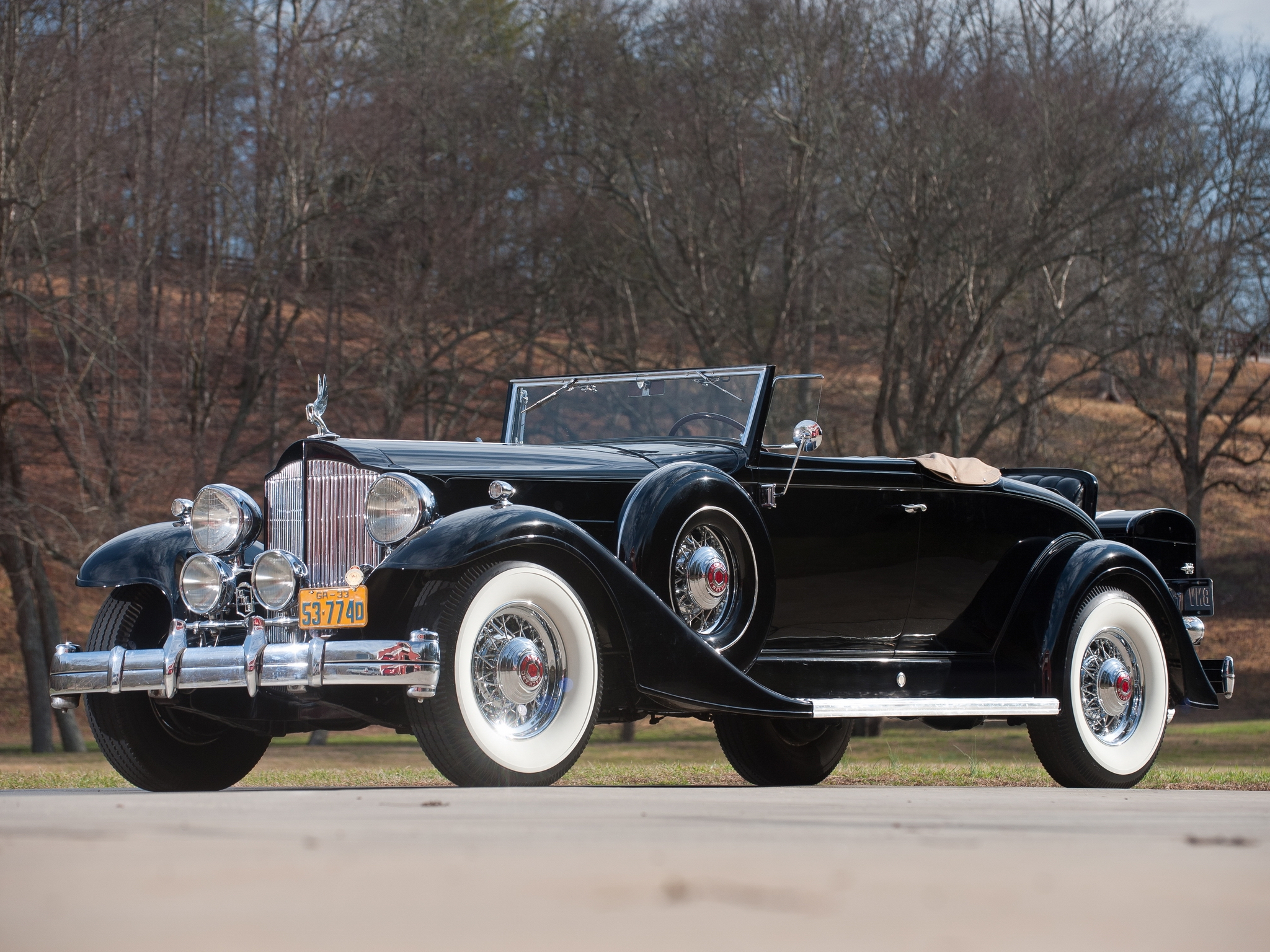 1933, Packard, Twelve, Coupe, Roadster, 1005 639, Luxury, Retro Wallpaper