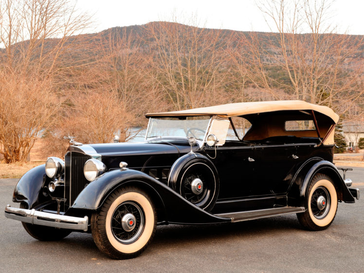 1934, Packard, Eight, 7 passenger, Touring, 1101, Luxury, Retro HD Wallpaper Desktop Background