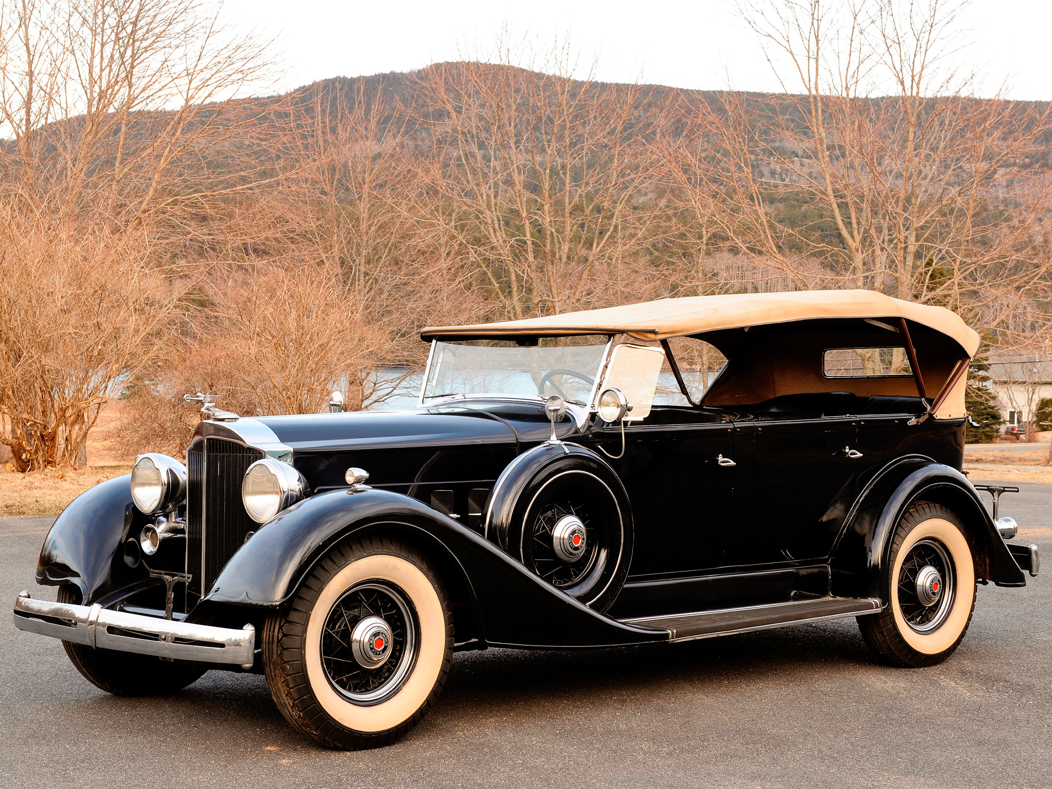 1934, Packard, Eight, 7 passenger, Touring, 1101, Luxury, Retro Wallpaper