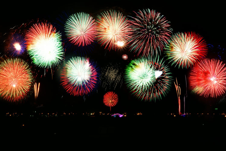 fireworks, City, Black, Nice HD Wallpaper Desktop Background