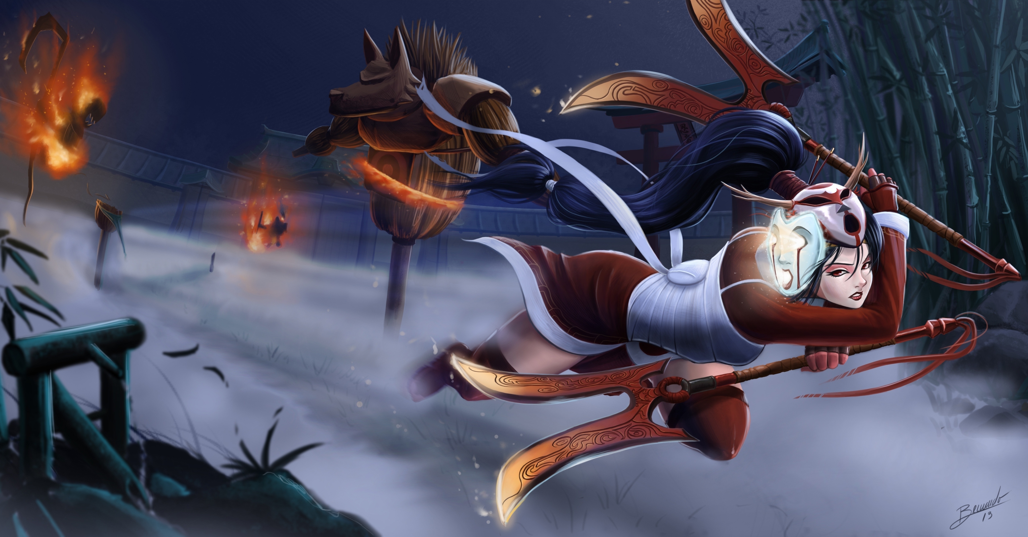 league, Of, Legends, Warrior, Jump, Games, Girls, Fantasy Wallpaper