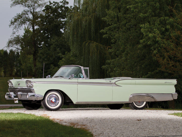 1959, Ford, Galaxie, Skyliner, Retractable, Hardtop, 51a, Retro, Hd HD Wallpaper Desktop Background