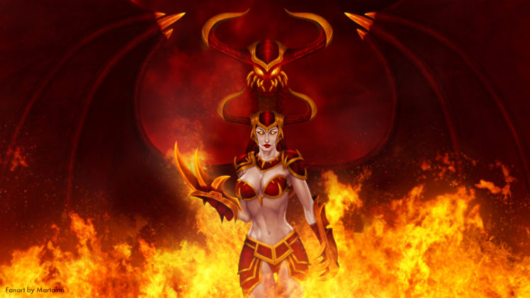 league, Of, Legends, Warrior, Demon, Fire, Dragon, Shyvana, Wings, Horns, Games, Girls, Fantasy HD Wallpaper Desktop Background
