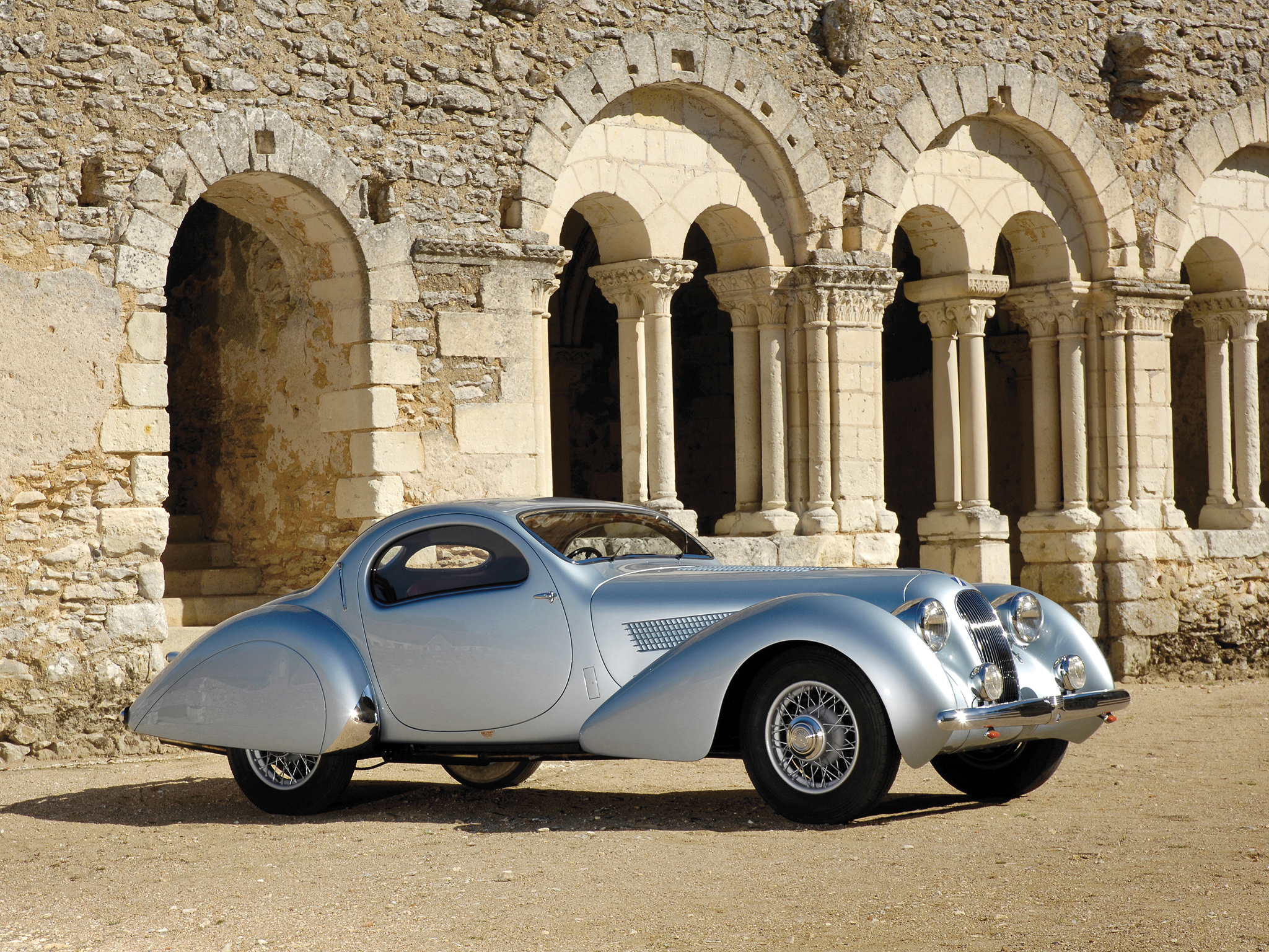 1938, Talbot, Lago, T23, Teardrop, Coupe, Figoni, Falaschi, Retro Wallpaper