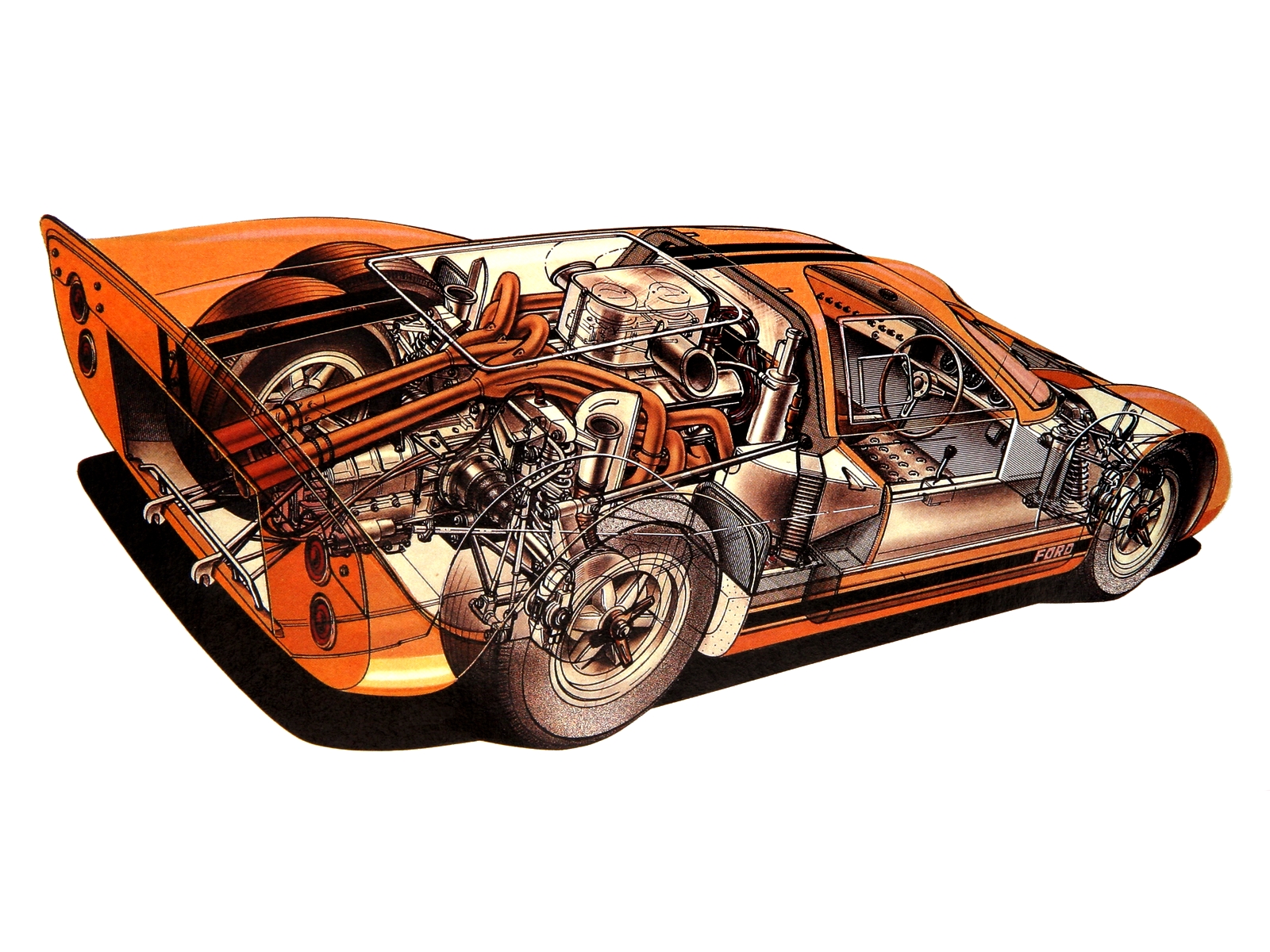 1967, Ford, Gt40, Mkiv, Race, Racing, Supercar, Interior, Engine Wallpaper