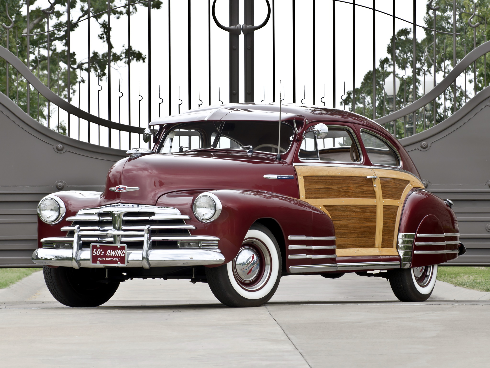 1948, Chevrolet, Fleetline, Country, Club, Aerosedan, Fk 2144, Retro Wallpaper