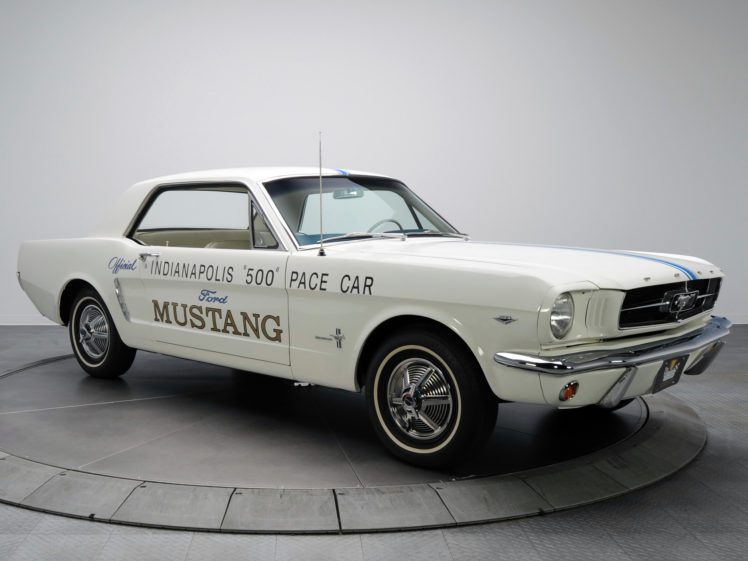 1964, Ford, Mustang, Coupe, Indy, 500, Pace, Car, Muscle, Classic, Race, Racing, Gd HD Wallpaper Desktop Background