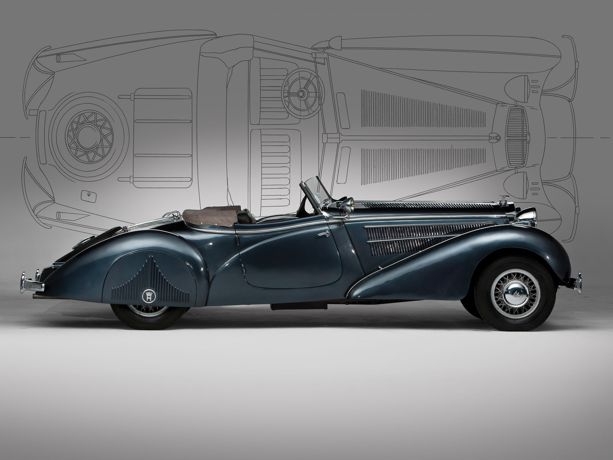 1938, Horch, 853, Special, Roadster, Retro, Luxury, Convertible Wallpaper