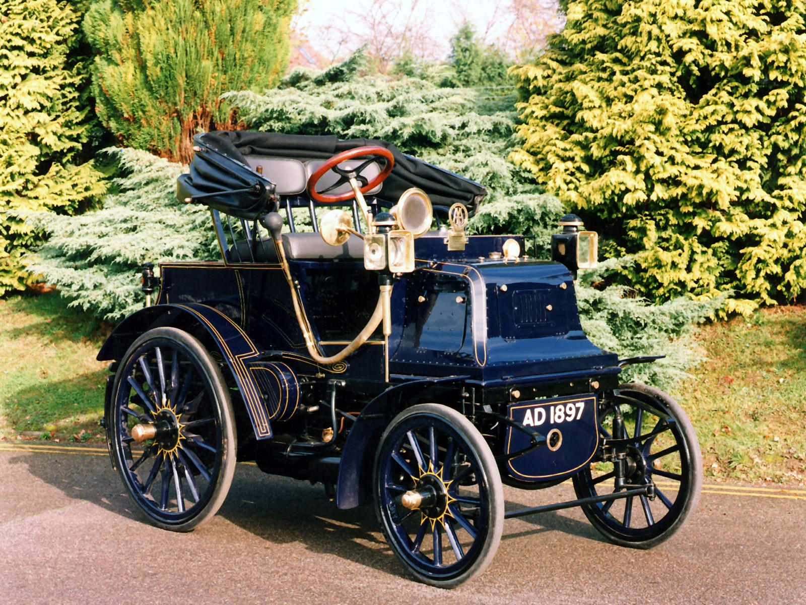 1897, Daimler, Grafton, Tourer, Retro Wallpaper