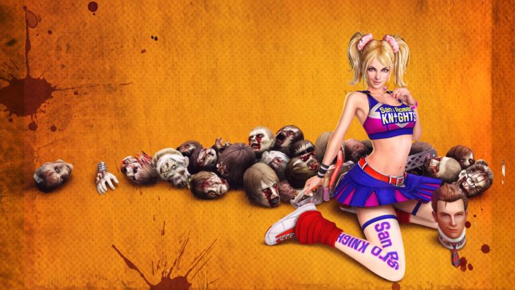 lollipop, Chainsaw, Dark, Horror, Blood, Blonde, Sexy, Babe, Zombie HD Wallpaper Desktop Background