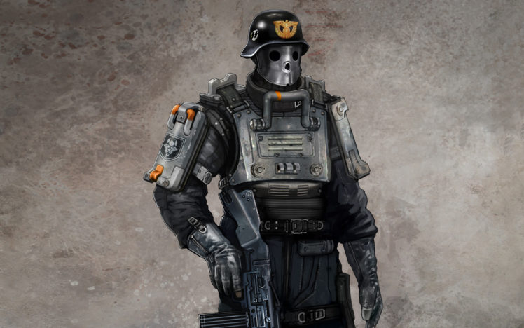 wolfenstein, Warrior, Sci fi, Armor, Mask HD Wallpaper Desktop Background