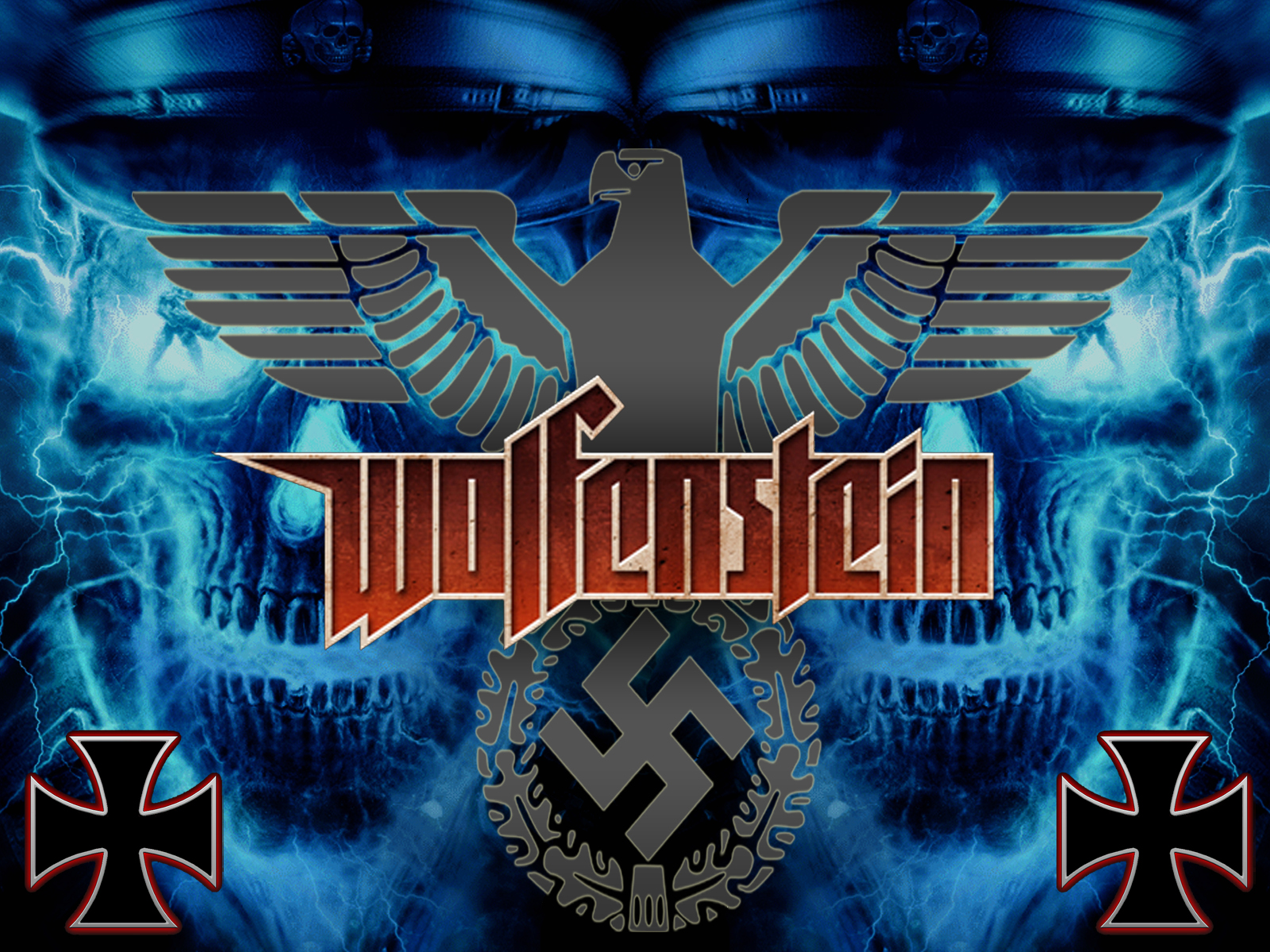 wolfenstein, Dark, Nazi, Swastika, Skull Wallpapers HD / Desktop and Mobile  Backgrounds
