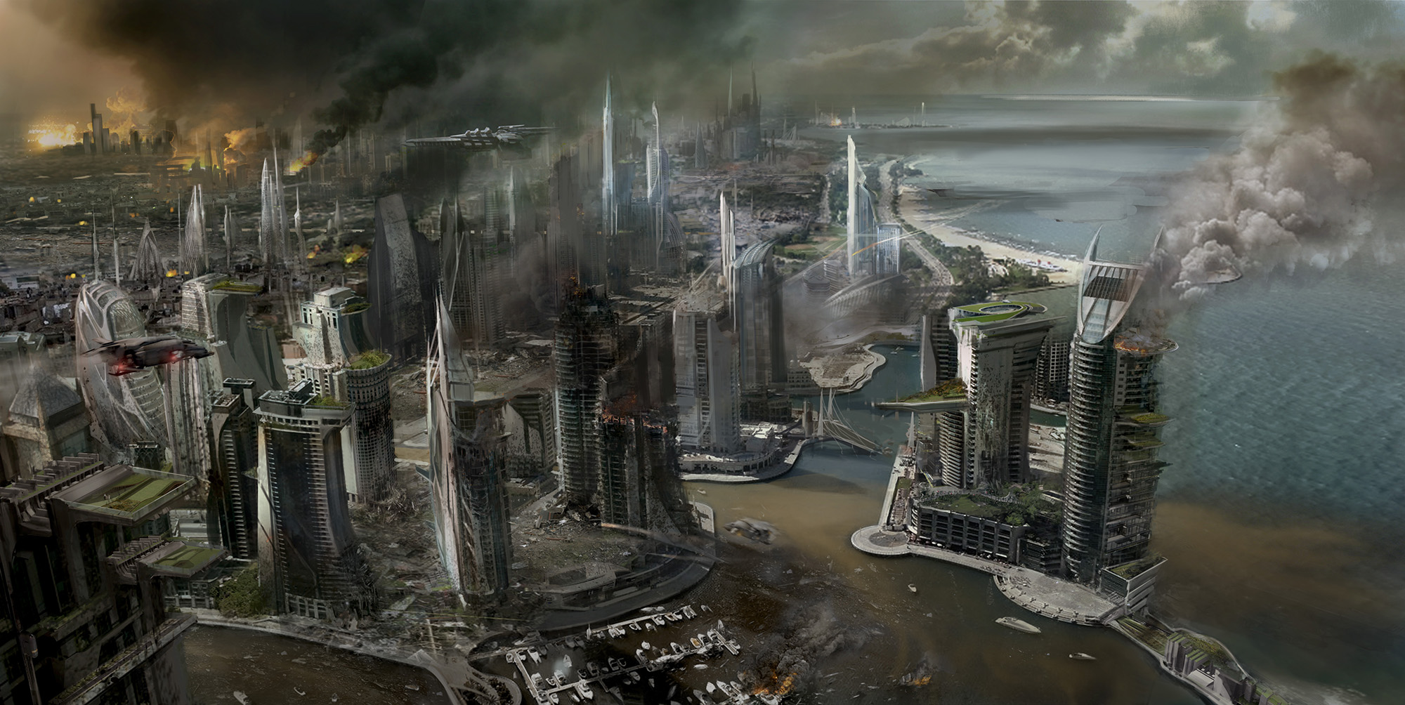 killzone, Shadow, Fall, Sci fi, Spaceship, Apocalyptic Wallpaper