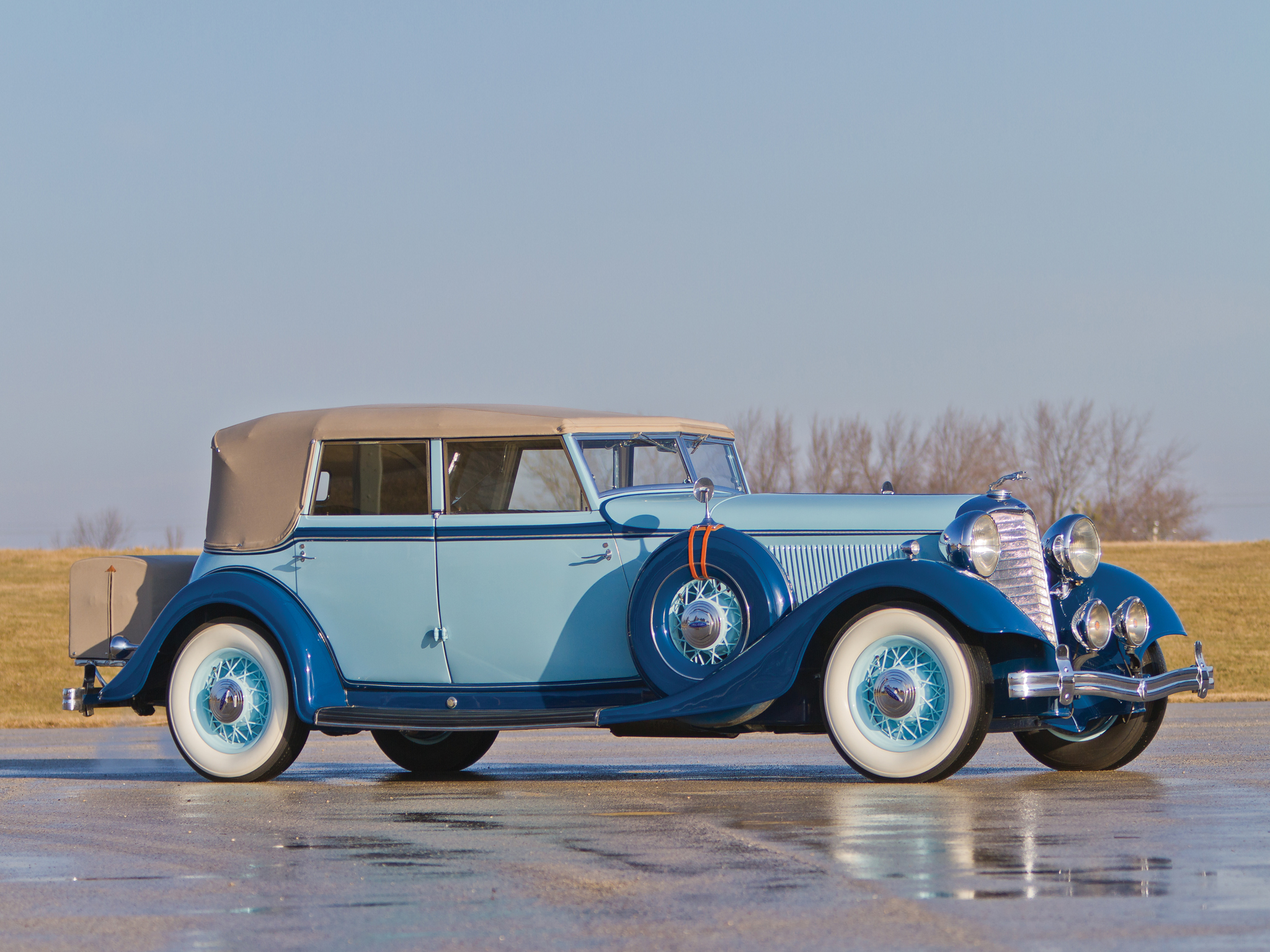 1933, Lincoln, Model kb, Custom, Convertible, Sedan, By, Dietrich, 261, Retro, Luxury Wallpaper