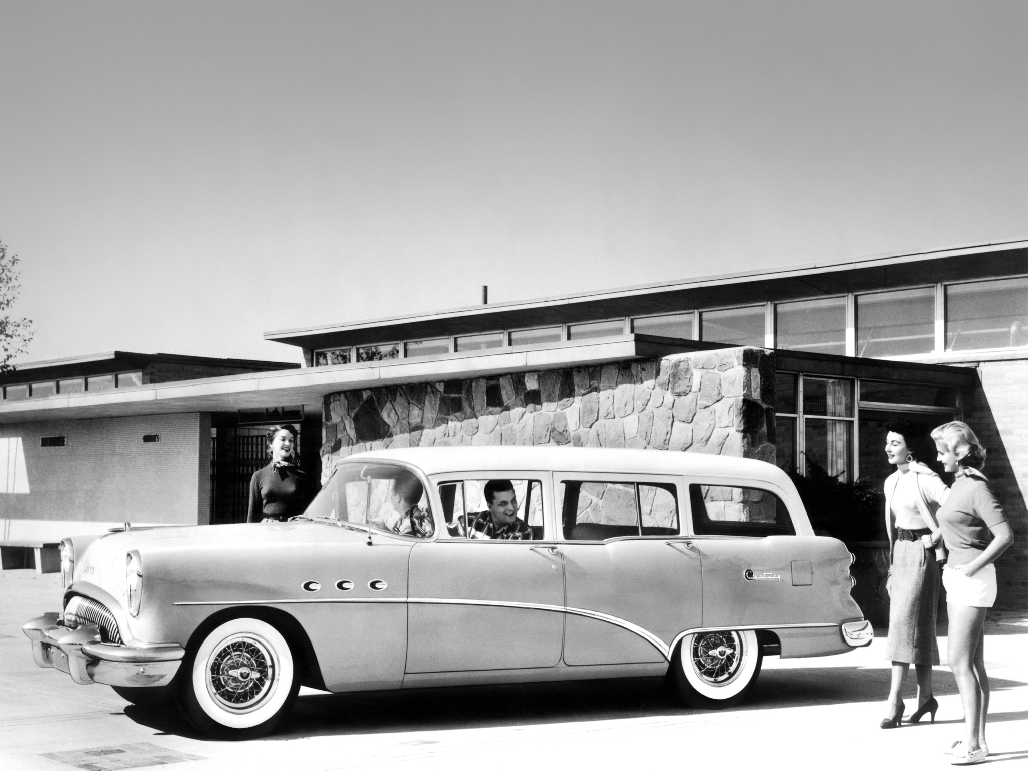 1954, Buick, Century, Estate, Wagon,  69 , Stationwagon, Retro Wallpaper