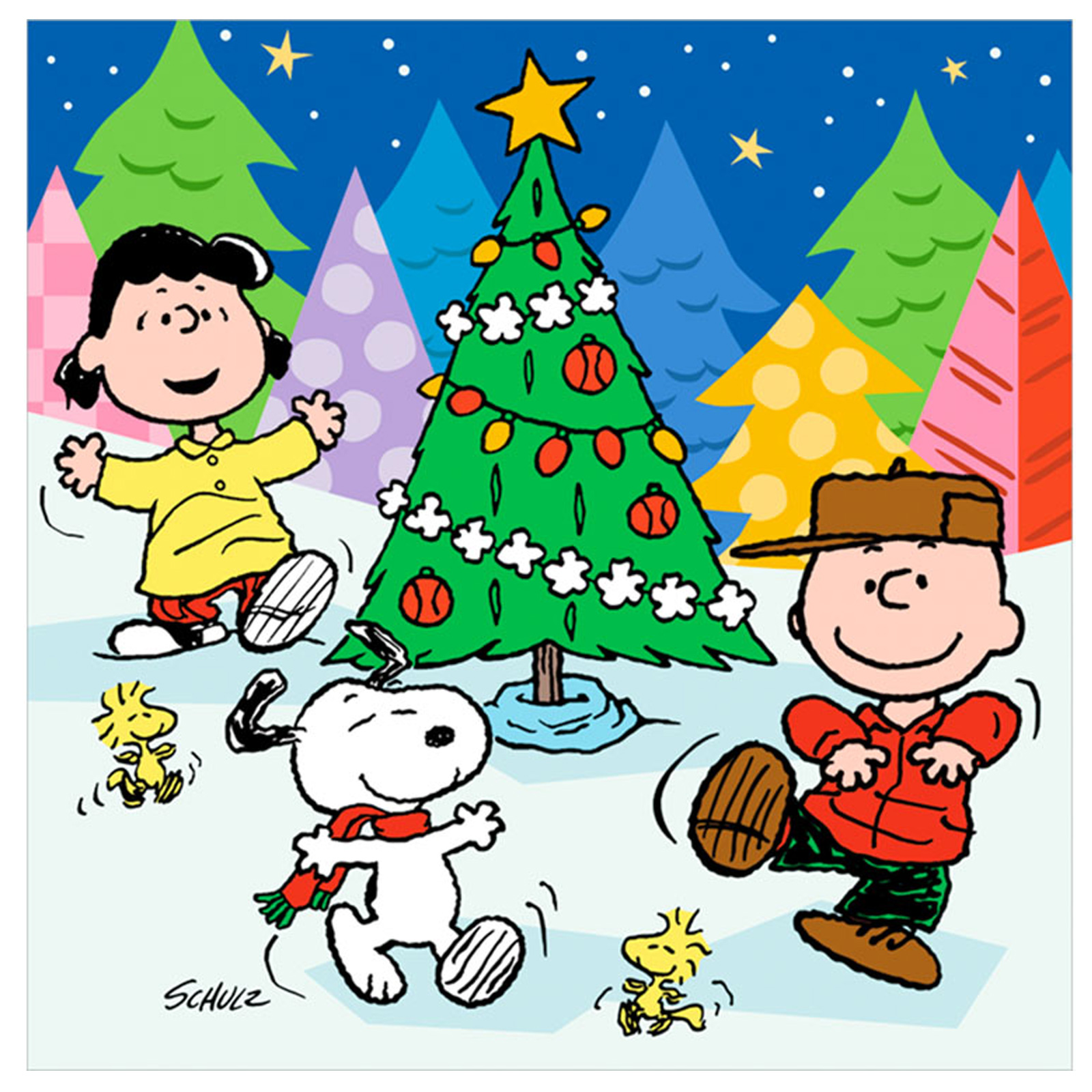 charlie, Brown, Peanuts, Comics, Snoopy, Christmas Wallpaper