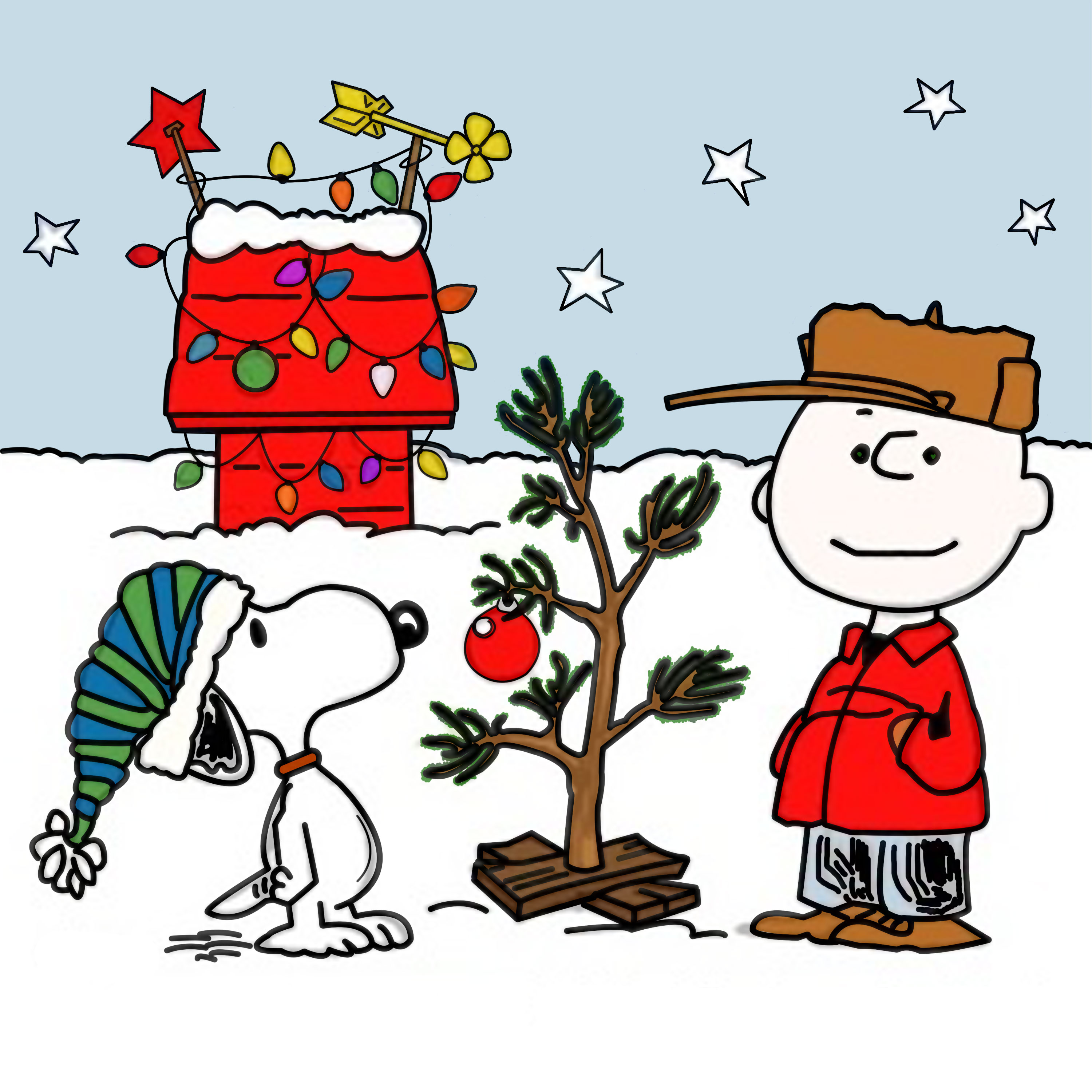 charlie, Brown, Peanuts, Comics, Snoopy, Christmas, Ry Wallpaper