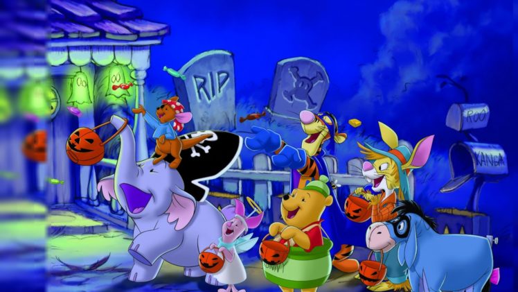 winnie, The, Pooh, Disney, Halloween HD Wallpaper Desktop Background