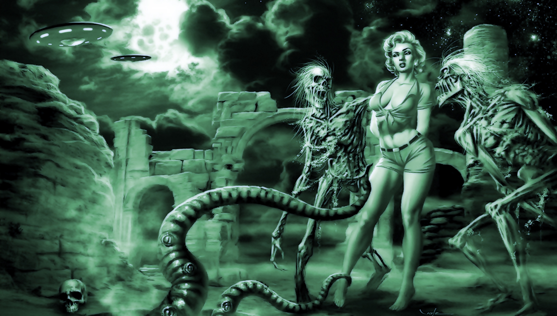 halloween, Dasrk, Horror, Skeleton, Skull, Monroe, Mariyln Wallpaper