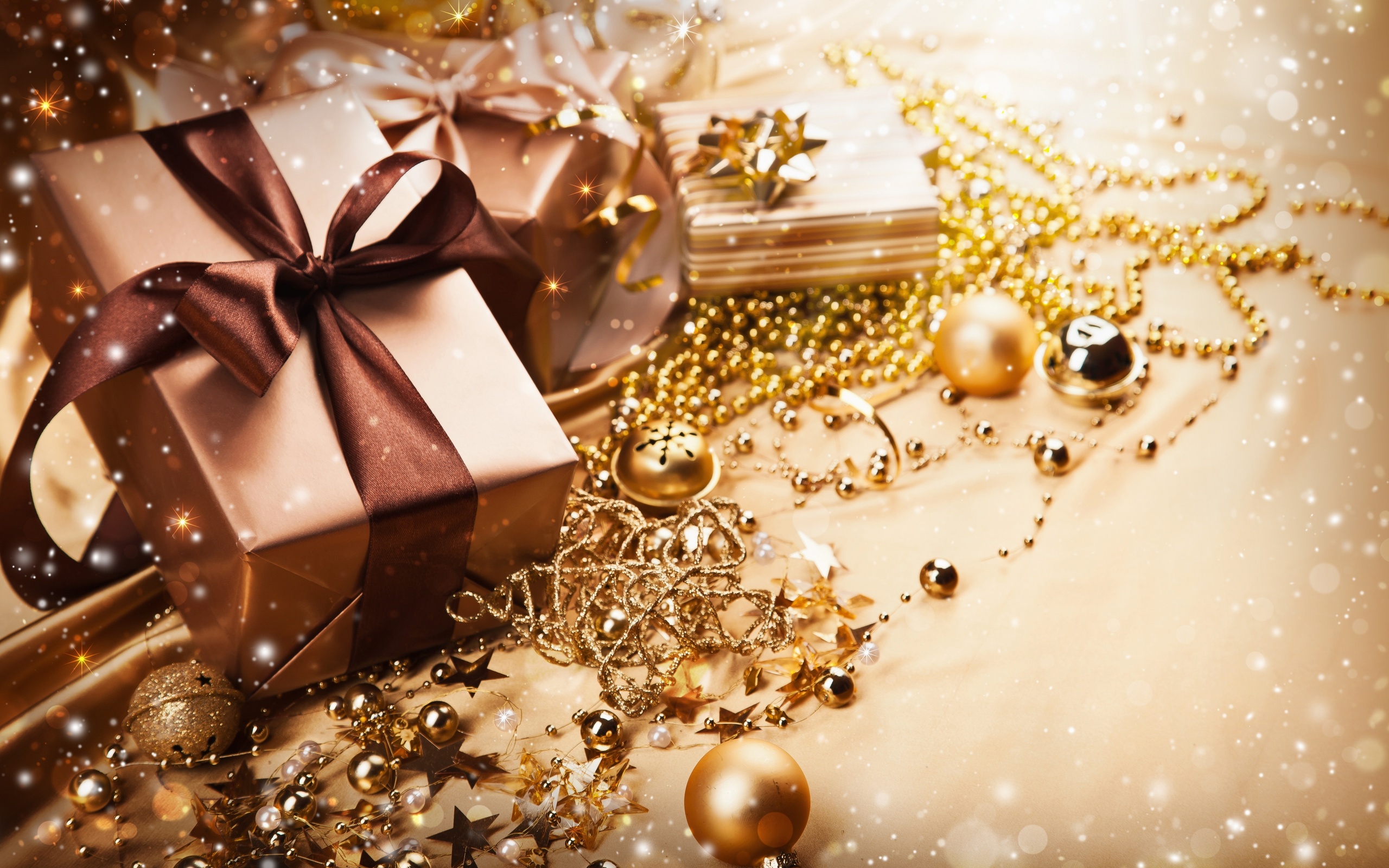 box, Bows, Ribbons, Gifts, Christmas, New, Years Wallpaper