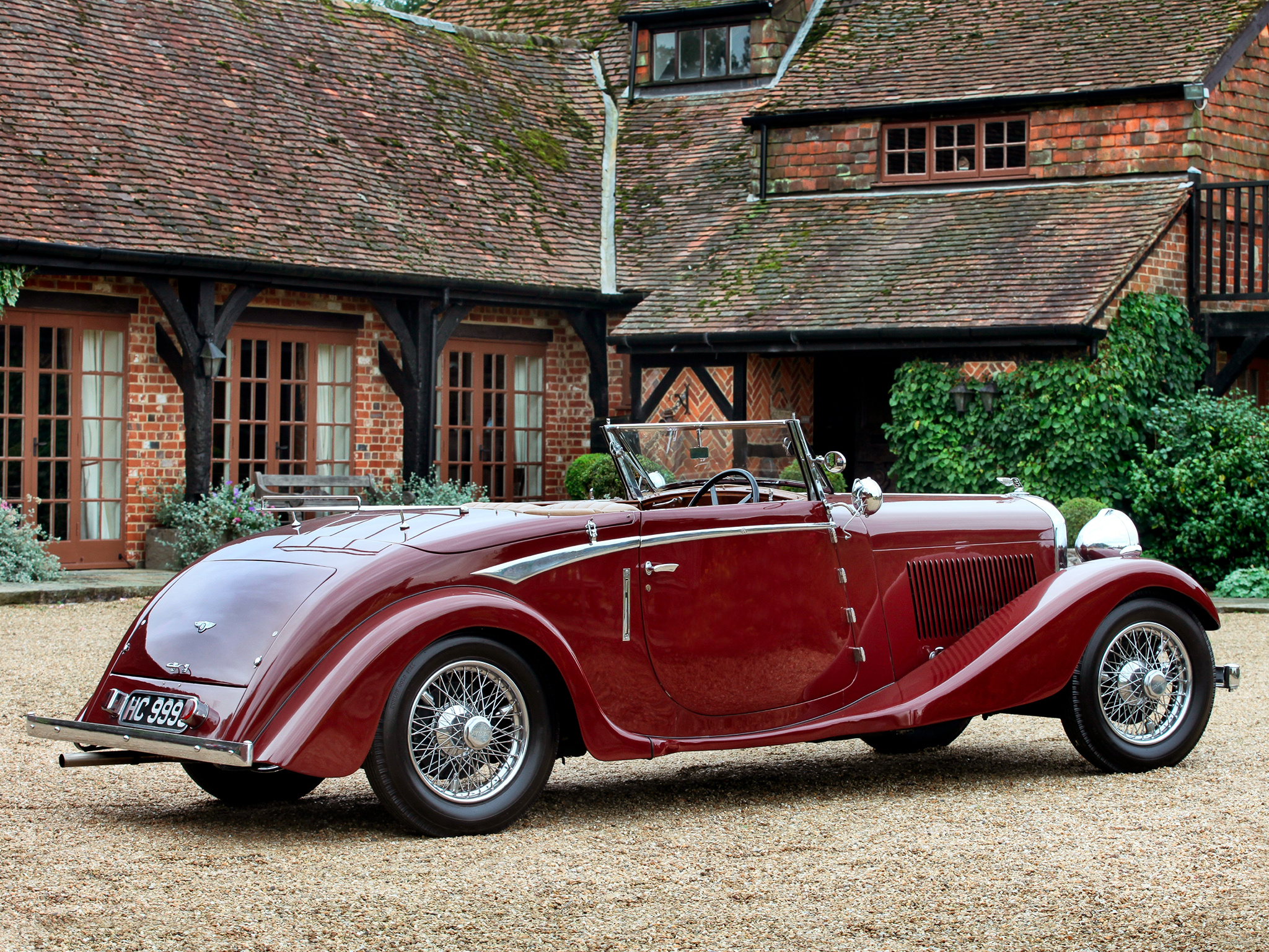 1934, Bentley, Drophead, Coupe, By, Vanden, Plas, Retro, Luxury, Convertible Wallpaper