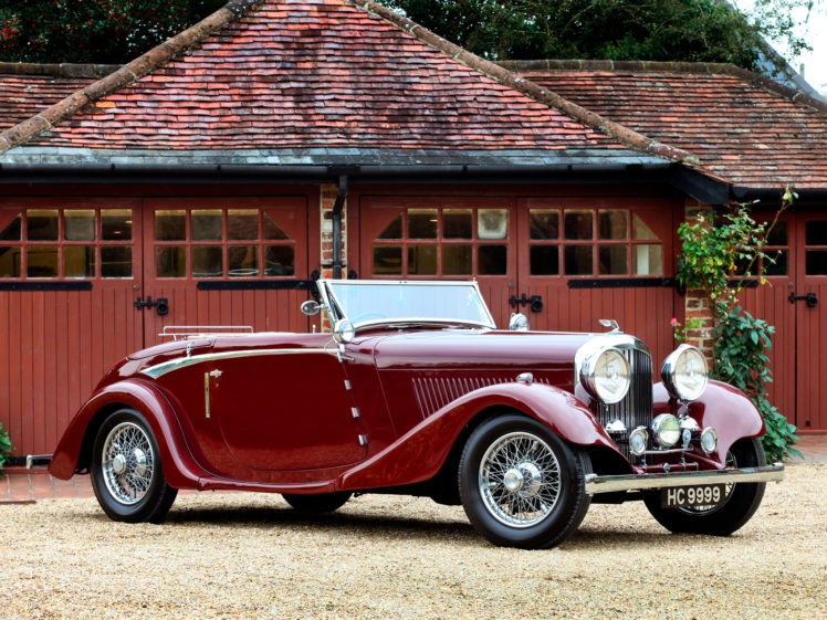 1934, Bentley, Drophead, Coupe, By, Vanden, Plas, Retro, Luxury, Convertible HD Wallpaper Desktop Background