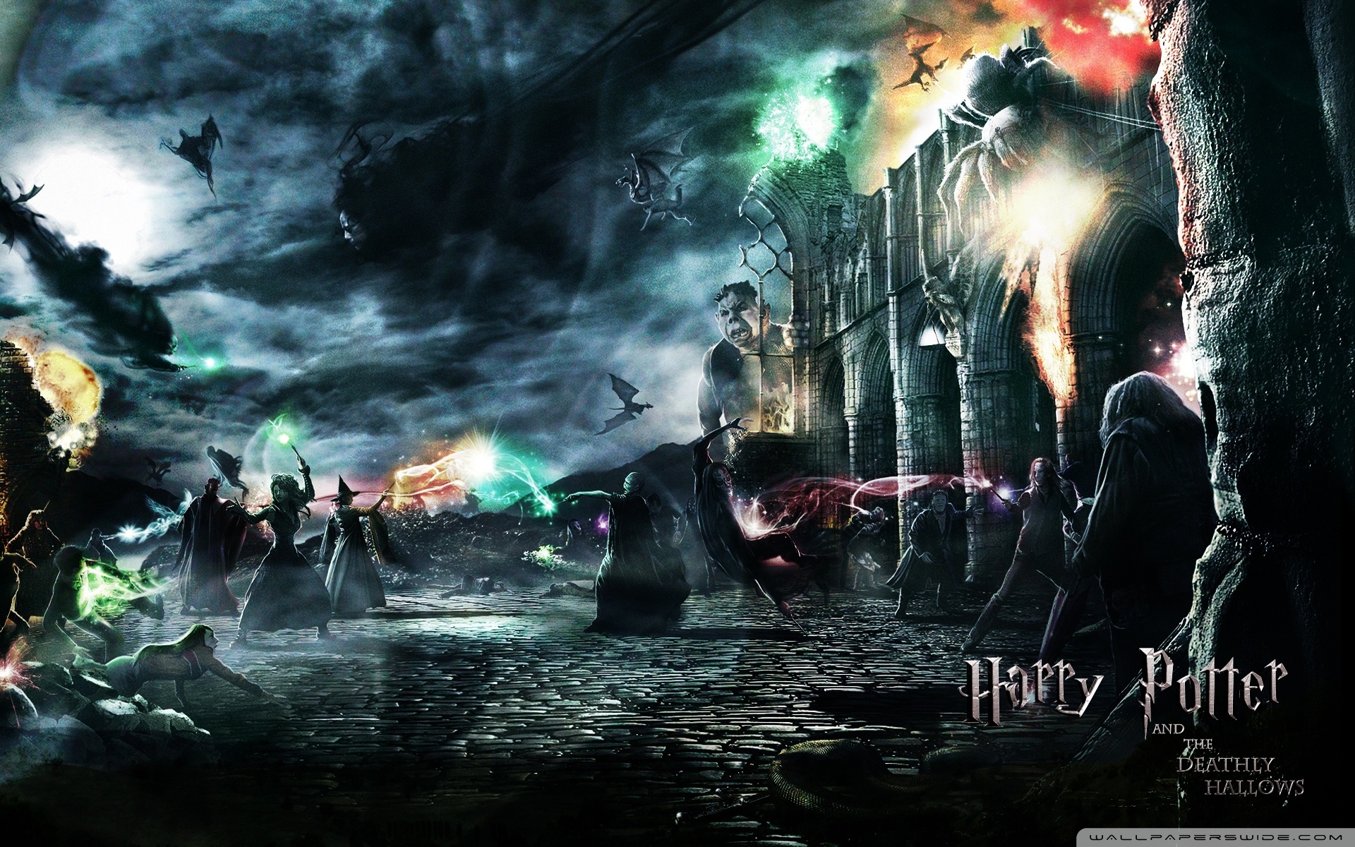 movies, Harry, Potter, Harry, Potter, And, The, Deathly, Hallows,  Voldemort, Hogwarts, Death, Eaters Wallpapers HD / Desktop and Mobile  Backgrounds