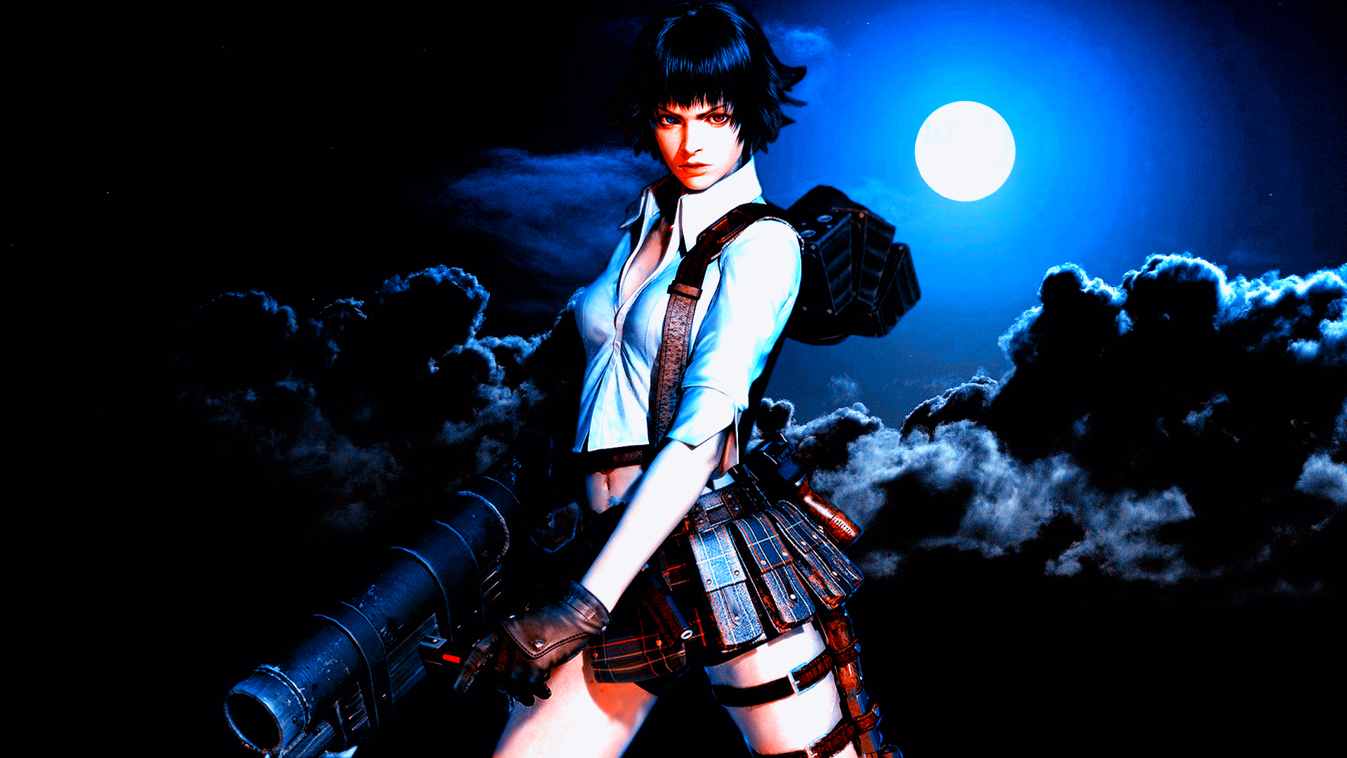 devil, May, Cry, Warrior, Moon, Games, Girls, Sci fi Wallpaper