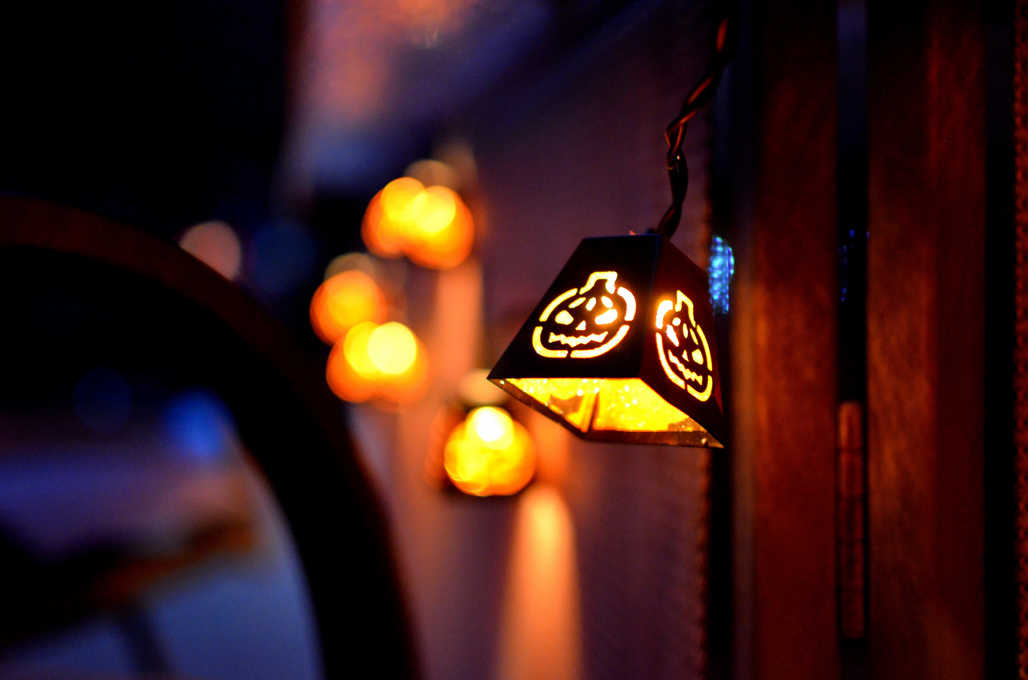 halloween, Holiday, Lights, Doors, Lights Wallpaper