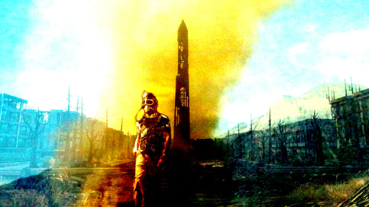 fallout, Sci fi, City, Apocalyptic, Warrior, City, Mask HD Wallpaper Desktop Background