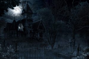 mansion, Creepy, Halloween, Gate, Dark, Horror