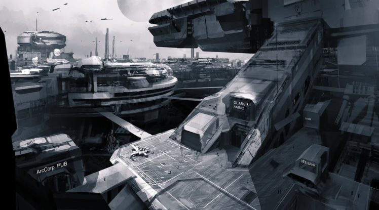 star, Citizen, Sci fi, Spaceship, Game, City, Gr HD Wallpaper Desktop Background