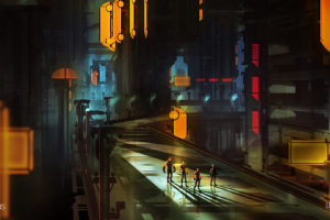 cyberpunk, Sci fi, Game, City