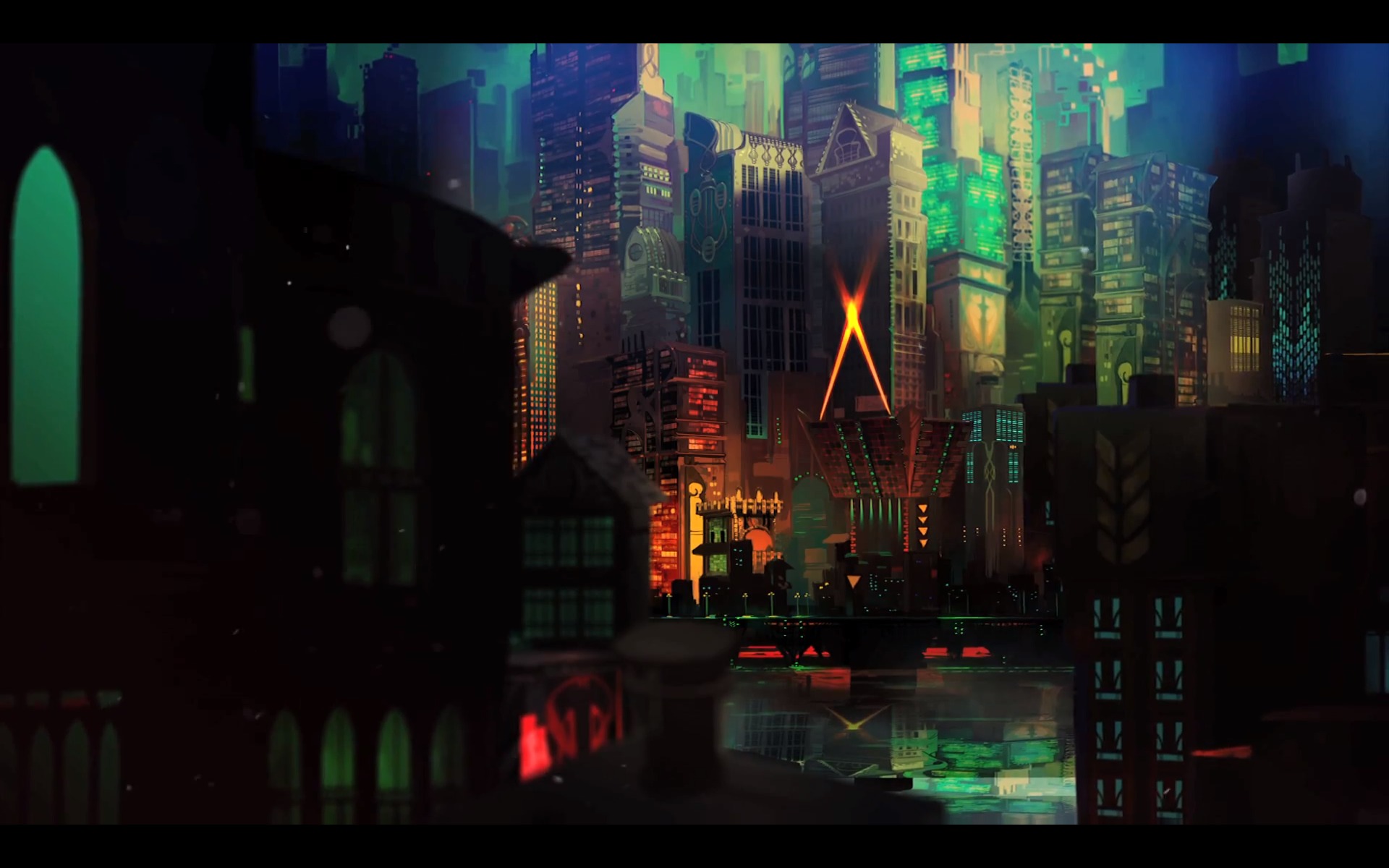 transistor, Game, Anime, City Wallpaper