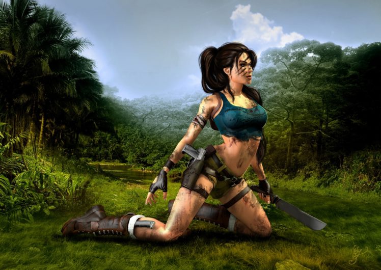 tomb, Raider, Warriors, Wearing, Boots, Games, Girls HD Wallpaper Desktop Background