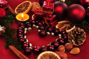 christmas, Decoration, Heart, Balls, Ornaments, New, Year