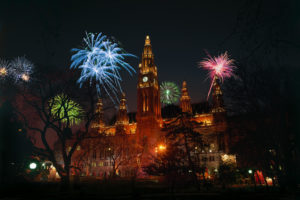 vienna, Austria, New, Year, Fireworks