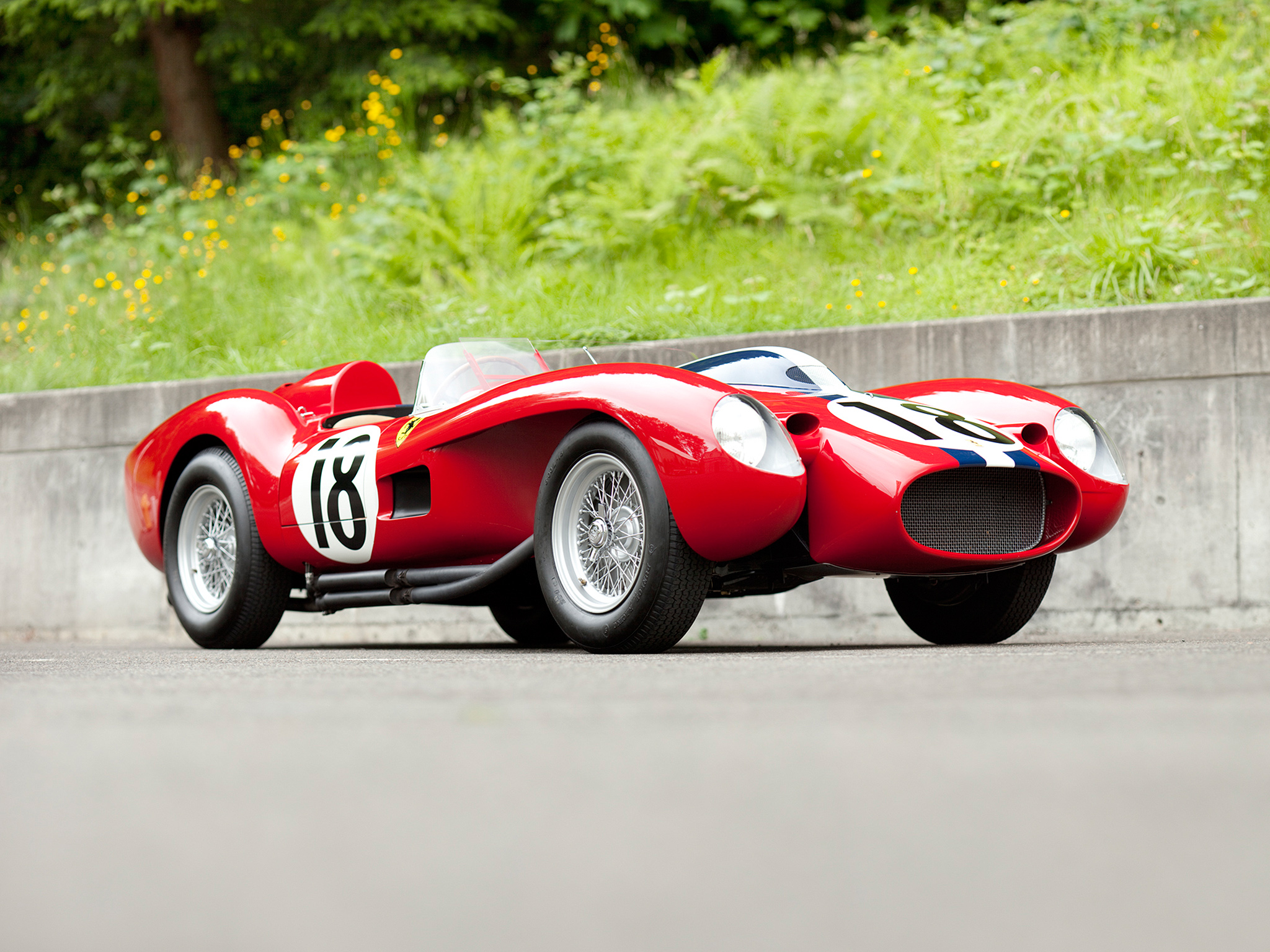 1957, Ferrari, 250, Testa, Rossa, Scaglietti, Spyder, Supercar, Retro, Race, Racing Wallpaper