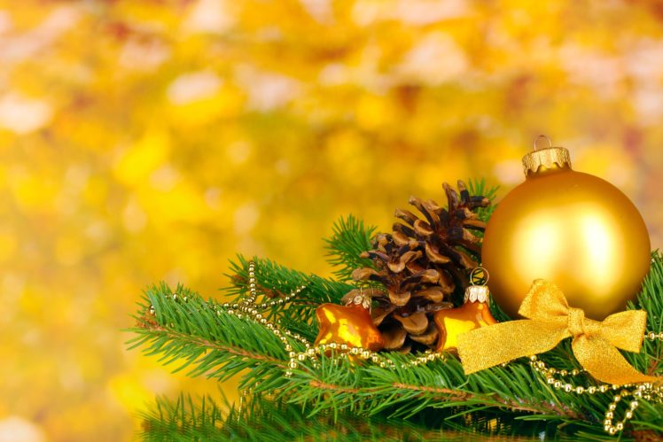 ball, Pine, Cone, Ornaments, Fir, Branch HD Wallpaper Desktop Background