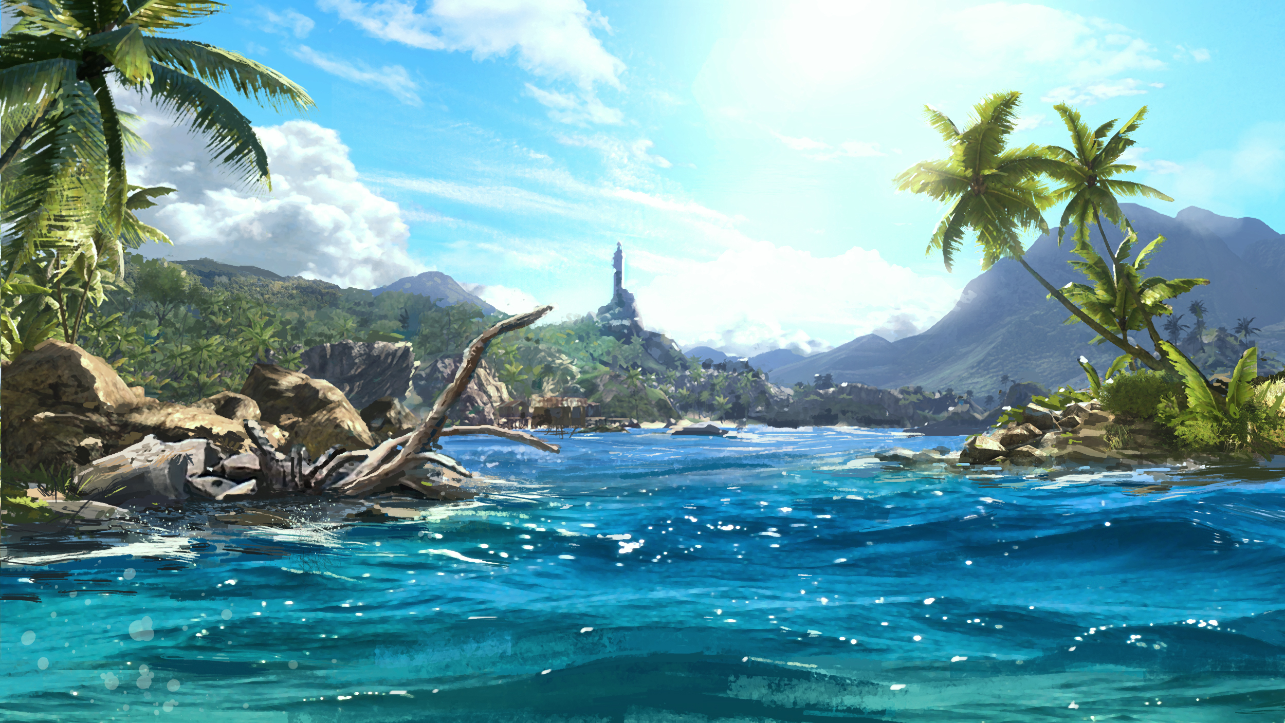 far, Cry, 3, Sea, Water, Tropics, Palma, Games, Fantasy, Landscape Wallpaper