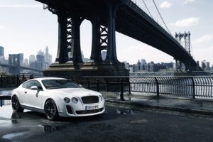 cityscapes, White, Cars, Bridges, Bentley, Vehicles, Front, Angle, View
