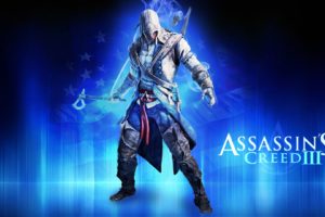 video, Games, Blue, Assassin, Assassins, Creed, Assassins, Creed, 3, Fan, Art