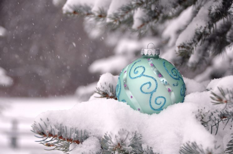 christmas, Branch, Christmas, Snow HD Wallpaper Desktop Background