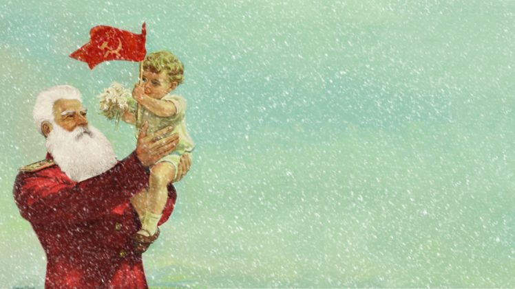 santa, Christmas, Drawing, Communist, Baby, Child HD Wallpaper Desktop Background
